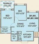 Namrata Magic (2BHK+2T (1,097 sq ft) 1097 sq ft) Namrata Magic (2BHK+2T (1,097 sq ft) 1097 sq ft)