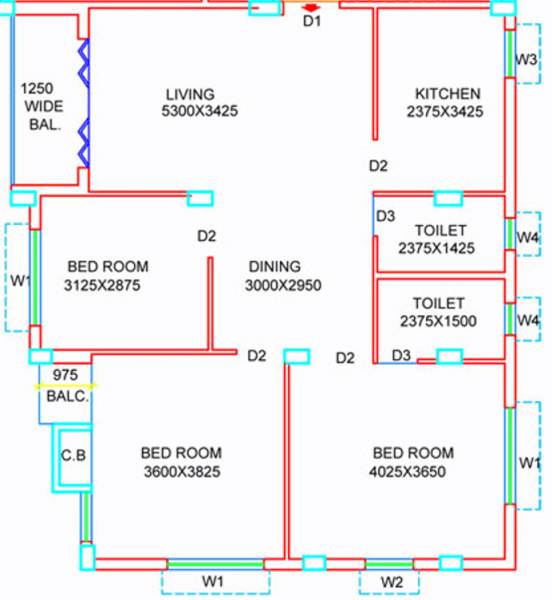 Swastic Manikana (3BHK+2T (1,500 sq ft) + Pooja Room 1500 sq ft)