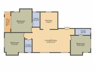 Swastic Manisha (3BHK+3T (1,500 sq ft) 1500 sq ft) Swastic Manisha (3BHK+3T (1,500 sq ft) 1500 sq ft)