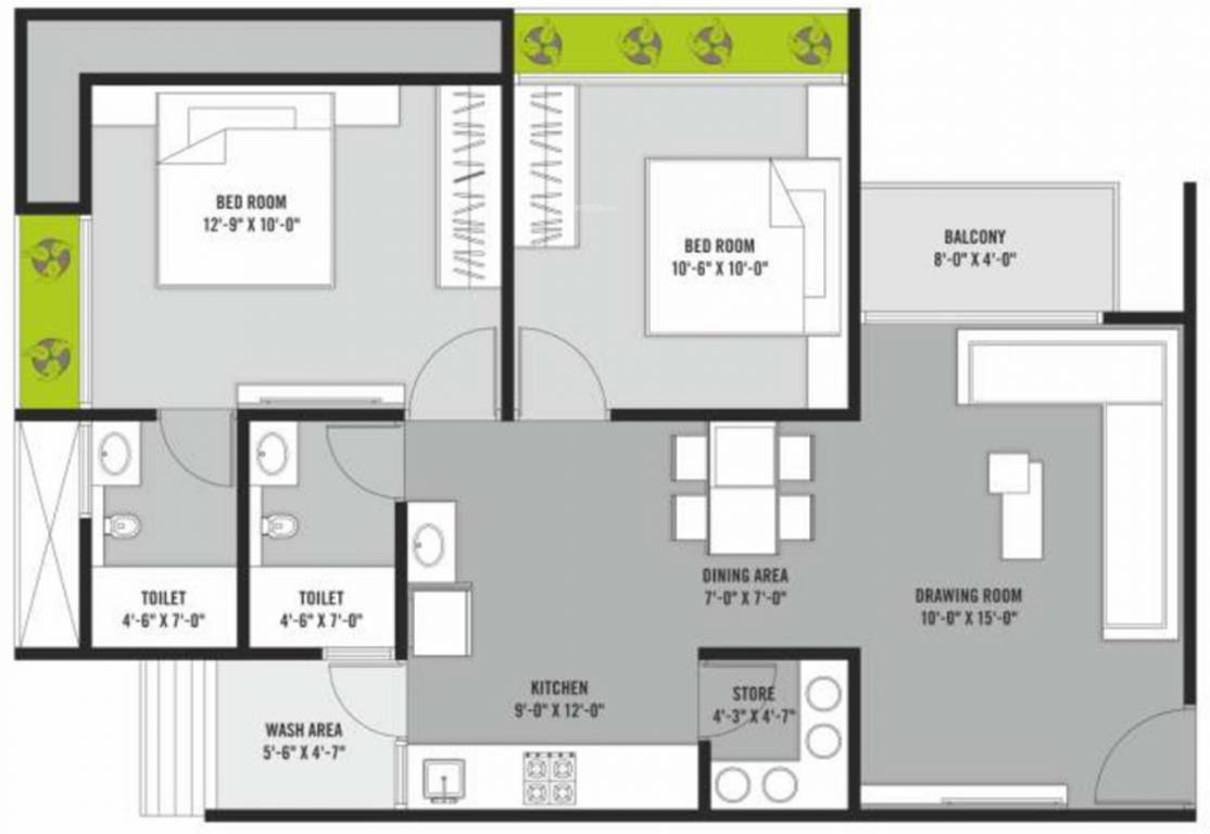 B Kesar Alanta (2BHK+2T (1,170 sq ft) 1170 sq ft) B Kesar Alanta (2BHK+2T (1,170 sq ft) 1170 sq ft)
