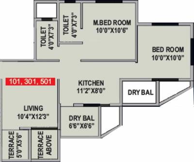 ABC Divya Nakshatra (2BHK+2T (740 sq ft) 740 sq ft)