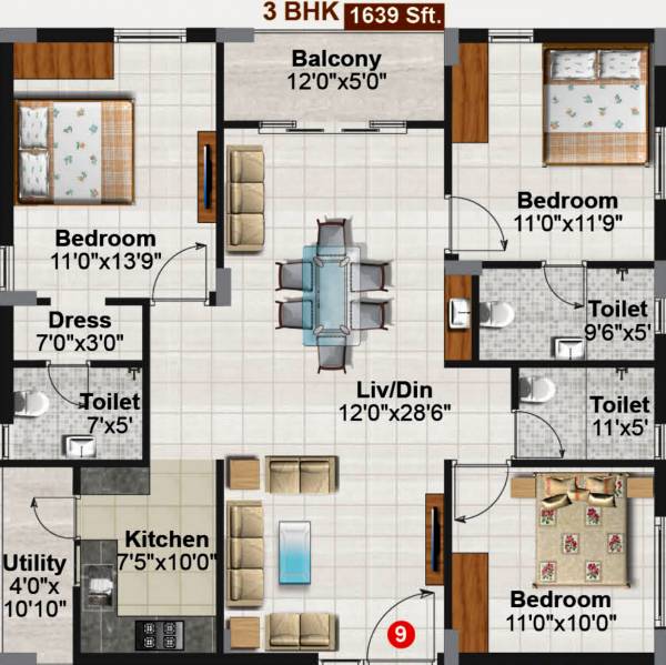 Sri Viswa Jaithri Constructions KVR Kailash Heights (3BHK+3T (1,639 sq ft) 1639 sq ft) Sri Viswa Jaithri Constructions KVR Kailash Heights (3BHK+3T (1,639 sq ft) 1639 sq ft)