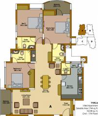 Skyline Townscape (3BHK+4T (1,744 sq ft) 1744 sq ft)