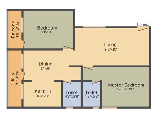 Alisha Defence Lavender (2BHK+2T (1,126 sq ft) 1126 sq ft) Alisha Defence Lavender (2BHK+2T (1,126 sq ft) 1126 sq ft)