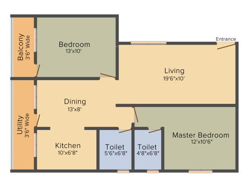 Alisha Defence Lavender (2BHK+2T (1,124 sq ft) 1124 sq ft) Alisha Defence Lavender (2BHK+2T (1,124 sq ft) 1124 sq ft)