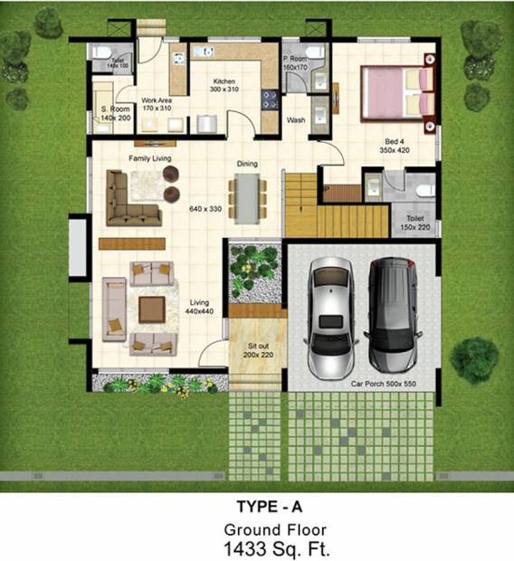 Skyline Oasis (4BHK+5T (2,417 sq ft) + Servant Room 2417 sq ft)