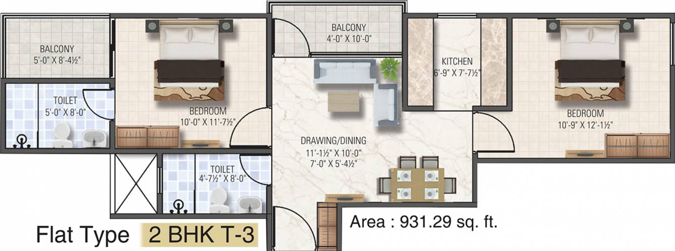 Dhanuka Sunshine Aditya (2BHK+2T (931 sq ft) 931 sq ft) Dhanuka Sunshine Aditya (2BHK+2T (931 sq ft) 931 sq ft)