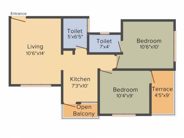Ganesh Urban Forest (2BHK+2T (762 sq ft) 762 sq ft) Ganesh Urban Forest (2BHK+2T (762 sq ft) 762 sq ft)