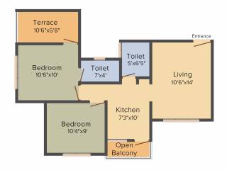 Ganesh Urban Forest (2BHK+2T (787 sq ft) 787 sq ft)