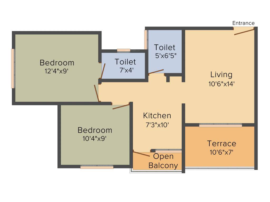 Ganesh Urban Forest (2BHK+2T (804 sq ft) 804 sq ft)