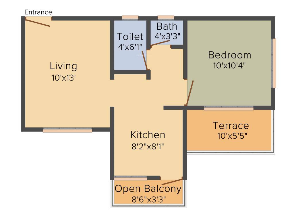 Ganesh Urban Forest (1BHK+1T (644 sq ft) 644 sq ft)