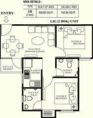 Platinum Pride (2BHK+2T (742 sq ft) 742 sq ft)