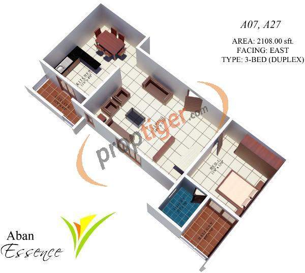 Aban Essence (3BHK+3T (2,108 sq ft) 2108 sq ft)
