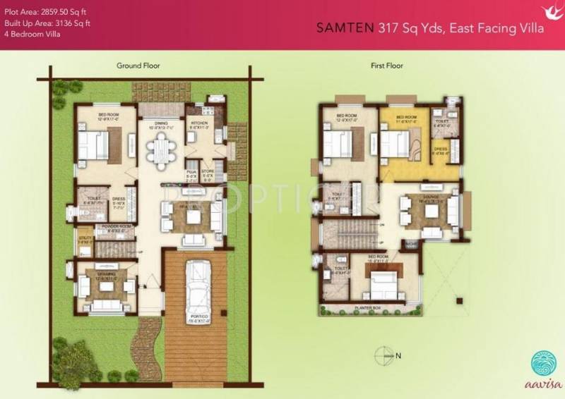 IVRCL Aavisa Samten (4BHK+4T (3,136 sq ft) 3136 sq ft)