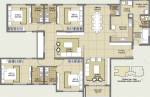 Skyline Skyline Exotica (4BHK+5T (2,820 sq ft) + Servant Room 2820 sq ft)