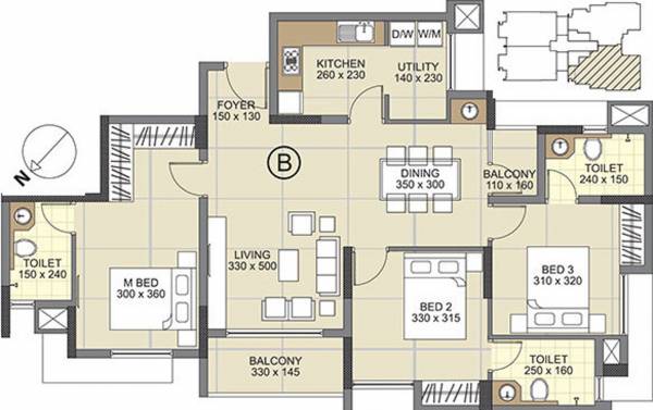Skyline Fragrance (3BHK+3T (1,416 sq ft) 1416 sq ft)