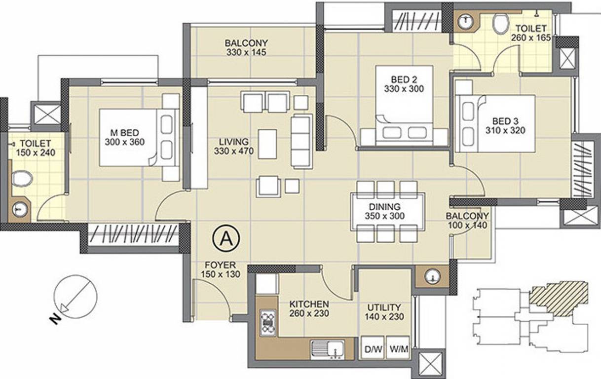 Skyline Fragrance (3BHK+2T (1,296 sq ft) 1296 sq ft) Skyline Fragrance (3BHK+2T (1,296 sq ft) 1296 sq ft)