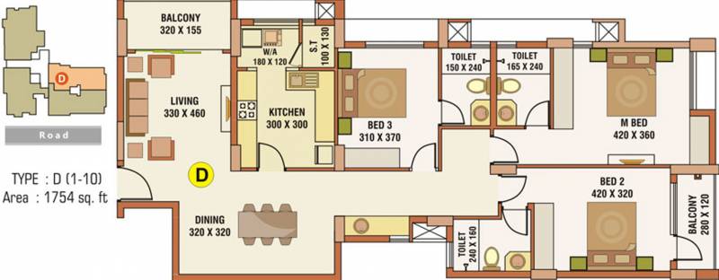 Skyline Alton (3BHK+4T (1,754 sq ft) 1754 sq ft)