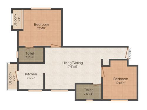 Poojaa Jeyam (2BHK+2T (880 sq ft) 880 sq ft) Poojaa Jeyam (2BHK+2T (880 sq ft) 880 sq ft)