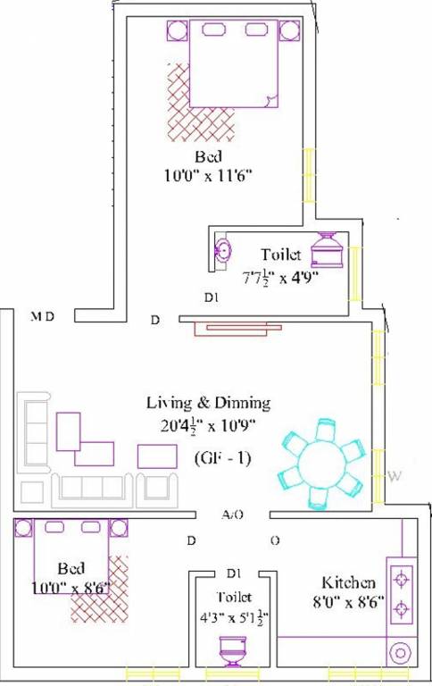 RR Santhosam (2BHK+2T (842 sq ft) 842 sq ft) RR Santhosam (2BHK+2T (842 sq ft) 842 sq ft)