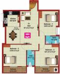 JKB Galaxy (3BHK+2T (1,219 sq ft) 1219 sq ft)