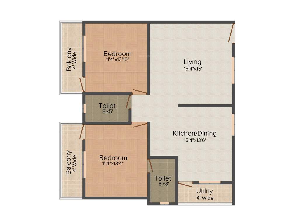 Terra Signature Square (2BHK+2T (1,250 sq ft) 1250 sq ft)