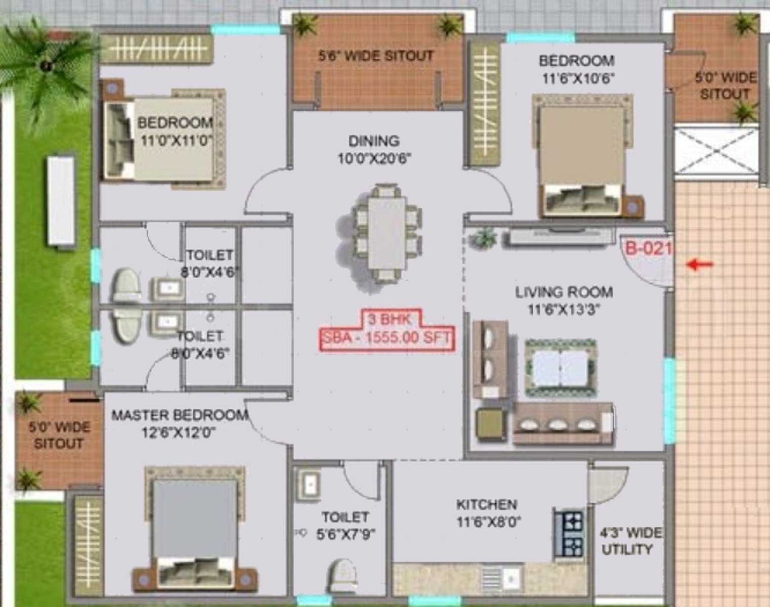 what to do with ribs in floor plan vr