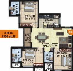 Sidharth Upscale (3BHK+3T (1,305 sq ft) 1305 sq ft) Sidharth Upscale (3BHK+3T (1,305 sq ft) 1305 sq ft)