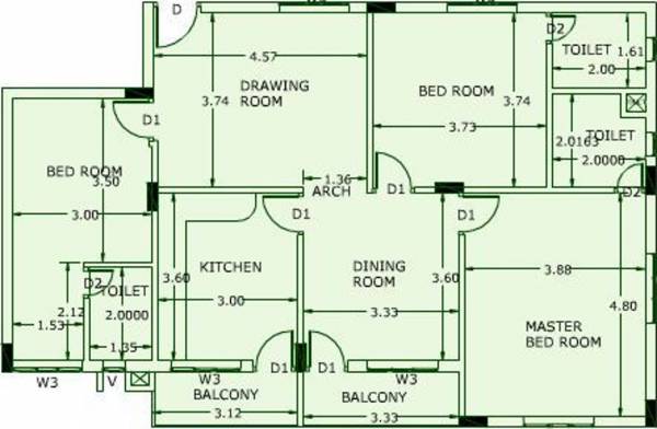 Kalpaka Builders Green Emerald (3BHK+3T (1,463 sq ft) 1463 sq ft) Kalpaka Builders Green Emerald (3BHK+3T (1,463 sq ft) 1463 sq ft)