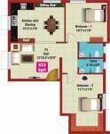 JKB Galaxy (2BHK+2T (1,004 sq ft) 1004 sq ft)