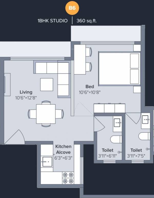 Marathon Nexworld (1BHK+2T (360 sq ft) 360 sq ft) Marathon Nexworld (1BHK+2T (360 sq ft) 360 sq ft)