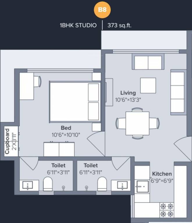 Marathon Nexworld (1BHK+2T (373 sq ft) 373 sq ft) Marathon Nexworld (1BHK+2T (373 sq ft) 373 sq ft)