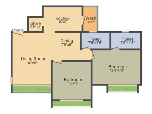 Aaryan Aavishkar (2BHK+2T (1,200 sq ft) 1200 sq ft)