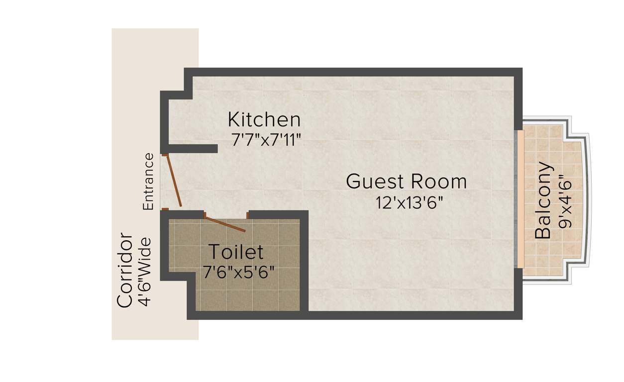 Sweet Sagar Vatika (1RK+1T (525 sq ft) 525 sq ft)