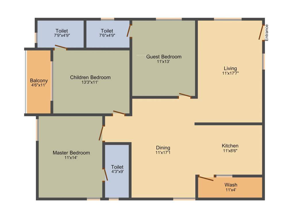 Ista Ista Avenue (3BHK+3T (1,760 sq ft) 1760 sq ft)