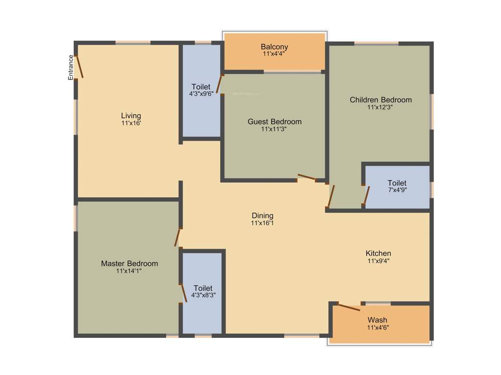 Ista Ista Avenue (3BHK+3T (1,770 sq ft) 1770 sq ft)