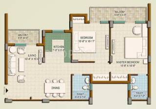 Universal Greens (2BHK+2T (1,084 sq ft) 1084 sq ft)