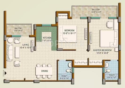 Universal Greens (2BHK+2T (1,084 sq ft) 1084 sq ft) Universal Greens (2BHK+2T (1,084 sq ft) 1084 sq ft)