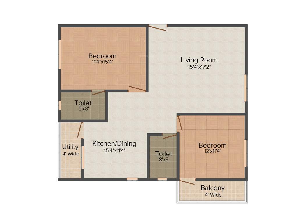 Terra Signature Square (2BHK+2T (1,200 sq ft) 1200 sq ft)
