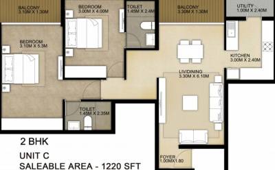 Nucleus BayVue (2BHK+2T (1,220 sq ft) 1220 sq ft) Nucleus BayVue (2BHK+2T (1,220 sq ft) 1220 sq ft)