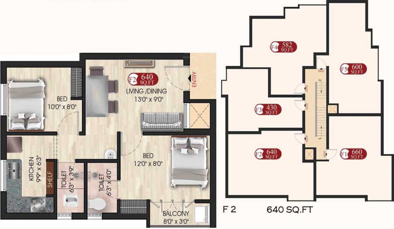 Bhaveshwar Crystal (2BHK+2T (640 sq ft) 640 sq ft) Bhaveshwar Crystal (2BHK+2T (640 sq ft) 640 sq ft)