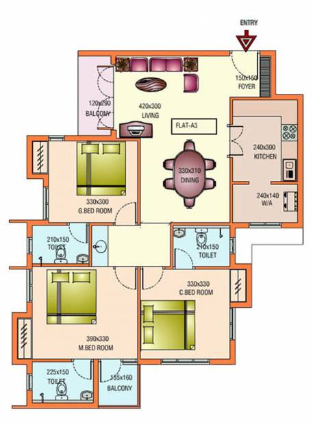 Infra Housing Aspire (3BHK+3T (1,321 sq ft) 1321 sq ft)