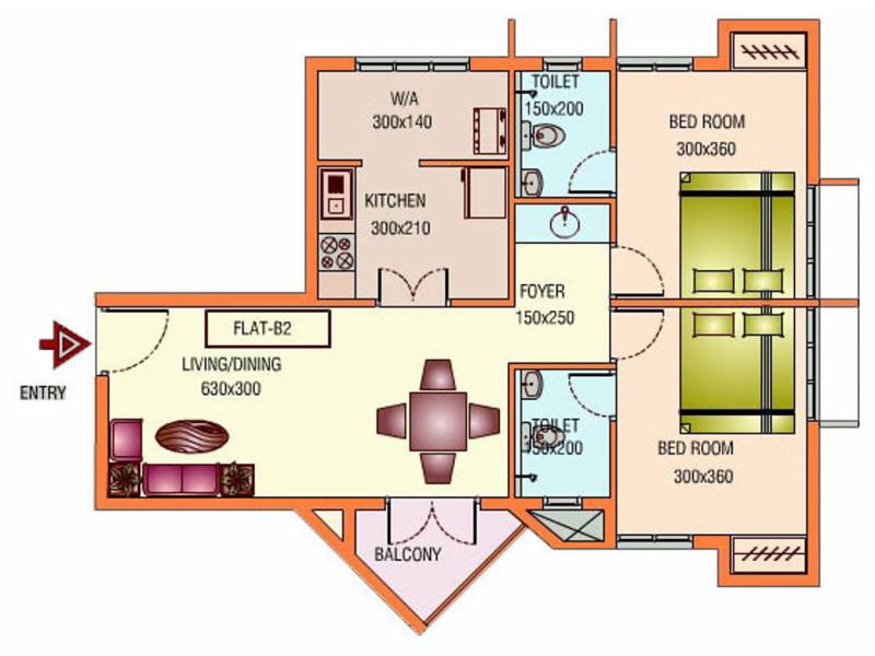 Infra Housing Aspire (2BHK+2T (960 sq ft) 960 sq ft)
