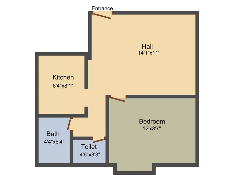 CS TSR Homes (1BHK+1T (532 sq ft) 532 sq ft)