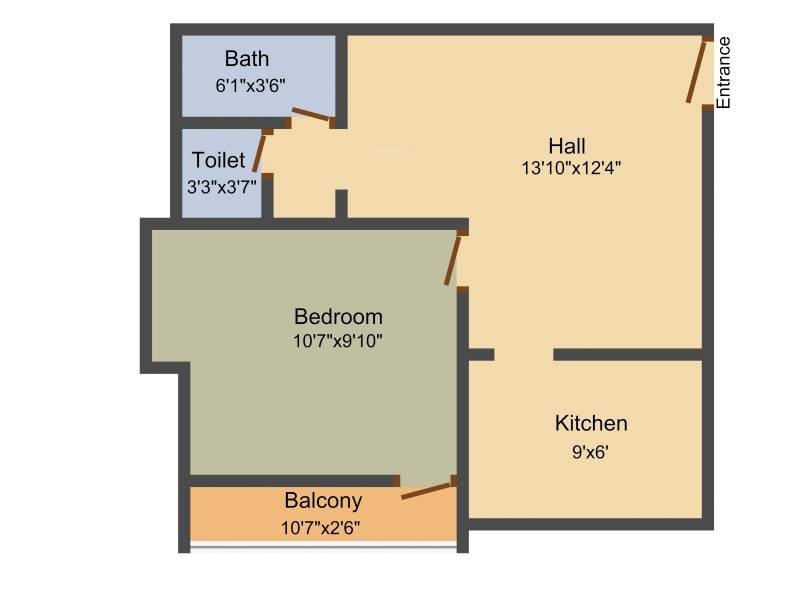 CS TSR Homes (1BHK+1T (534 sq ft) 534 sq ft)