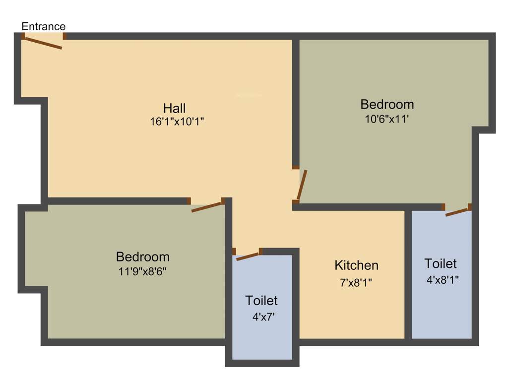 CS TSR Homes (2BHK+2T (736 sq ft) 736 sq ft)