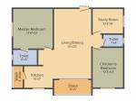 Hallmark Silvanus (2BHK+2T (1,383 sq ft) + Study Room 1383 sq ft) Hallmark Silvanus (2BHK+2T (1,383 sq ft) + Study Room 1383 sq ft)