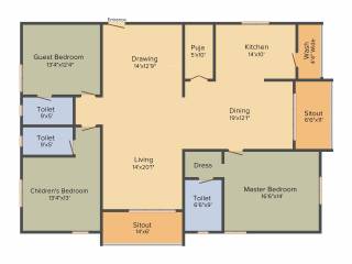 Hallmark Silvanus (3BHK+3T (2,626.93 sq ft) + Pooja Room 2626.93 sq ft) Hallmark Silvanus (3BHK+3T (2,626.93 sq ft) + Pooja Room 2626.93 sq ft)