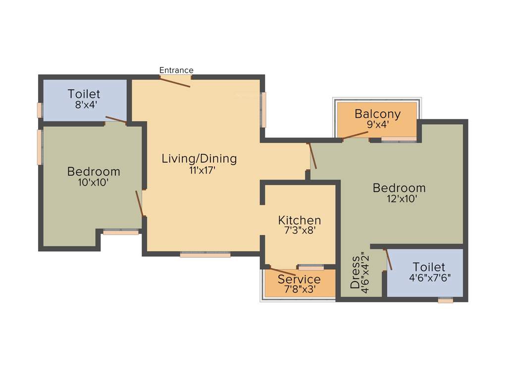 Raunaq Aishwaryam (2BHK+2T (974 sq ft) 974 sq ft)