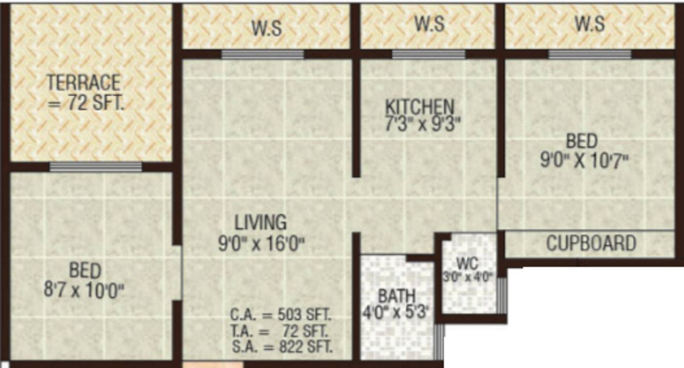 Shubh Laxmi Surya Galaxy (2BHK+2T (822 sq ft) 822 sq ft) Shubh Laxmi Surya Galaxy (2BHK+2T (822 sq ft) 822 sq ft)